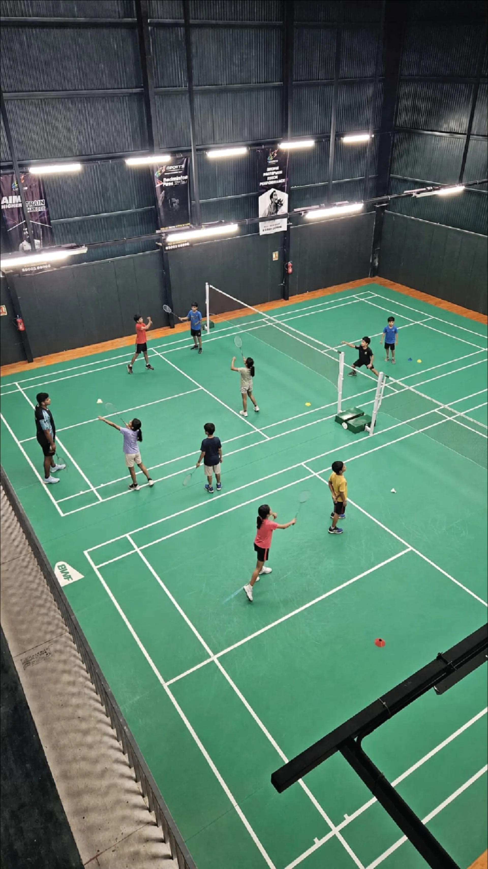 Badminton training court drills
