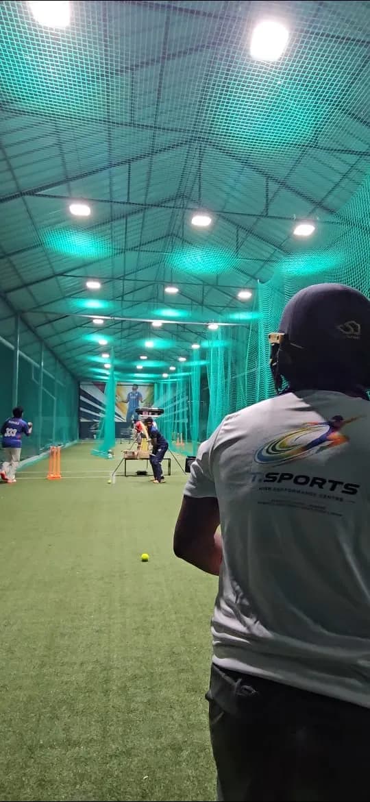 Youth cricket practice session at TSports
